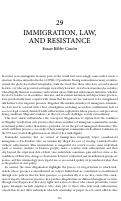Cover page: IMMIGRATION, LAW, AND RESISTANCE