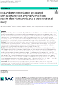 Cover page: Risk and protective factors associated with substance use among Puerto Rican youths after Hurricane María: a cross-sectional study.