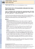 Cover page: Mesenchymal Stem Cell Transplantation Attenuates Brain Injury After Neonatal Stroke