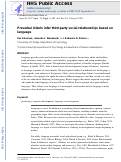 Cover page: Preverbal Infants Infer Third‐Party Social Relationships Based on Language