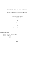 Cover page: Topics in electroweak symmetry breaking