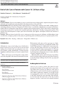 Cover page: End-of-Life Care in Patients with Cancer 16-24 Years of Age.