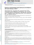 Cover page: Genetic loci shared between major depression and intelligence with mixed directions of effect.