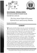 Cover page of The East Asian Political Economy: Stylized Facts and Security Debates