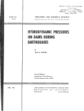 Cover page: Hydrodynamic Pressures on Dams During Earthquakes