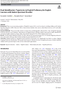 Cover page: Dual Identification: Trajectories to English Proficiency for English Learners with Autism Spectrum Disorder.