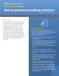 Cover page of State of California: Role in premise plumbing solutions