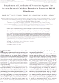 Cover page: Impairment of Lon-Induced Protection Against the Accumulation of Oxidized Proteins in Senescent Wi-38 Fibroblasts