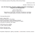 Cover page: Use of Tablet Devices in the Management of Agitation Among Inpatients with Dementia: An Open-Label Study.