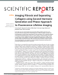 Cover page: Imaging Fibrosis and Separating Collagens using Second Harmonic Generation and Phasor Approach to Fluorescence Lifetime Imaging