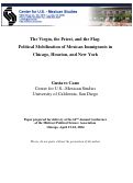 Cover page of The Virgin, the Priest, and the Flag: Political Mobilization of Mexican Immigrants in Chicago, Houston, and New York
