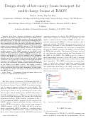 Cover page: Design study of low-energy beam transport for multi-charge beams at RAON