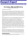 Cover page of Innovation, R&amp;D and Offshoring