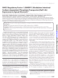 Cover page: NHE3 Regulatory Factor 1 (NHERF1) Modulates Intestinal Sodium-dependent Phosphate Transporter (NaPi-2b) Expression in Apical Microvilli*