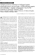 Cover page: Updated consensus statement on biological agents, specifically tumour necrosis factor alpha (TNF alpha) blocking agents and interleukin-1 receptor antagonist (IL-1ra), for the treatment of rheumatic diseases, 2004