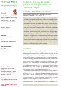 Cover page: Biodiversity response to natural gradients of multiple stressors on continental margins