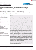 Cover page: Widespread regeneration failure in forests of Greater Yellowstone under scenarios of future climate and fire