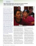 Cover page: High risk of depression among low-income women raises awareness about treatment options