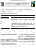 Cover page: The DOPA decarboxylase (DDC) gene is associated with alerting attention