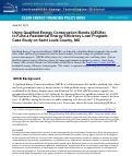 Cover page: Using Qualified Energy Conservation Bonds (QECBs) to Fund a Residential Energy Efficiency Loan Program: Case Study on Saint Louis County, MO