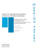 Cover page: Innovative Firms in Three Emerging Economies: Comparing the Brazilian, Mexican, and Argentinean Industrial Elite