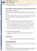 Cover page: Brain peptides and the modulation of postoperative gastric ileus