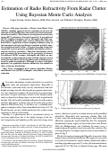 Cover page: Estimation of radio refractivity from radar clutter using Bayesian Monte Carlo analysis
