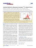 Cover page: Analytical Method for Measuring Cosmogenic 35S in Natural Waters
