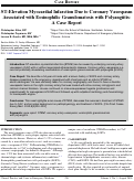 Cover page: ST-Elevation Myocardial Infarction Due to Coronary Vasospasm Associated with Eosinophilic Granulomatosis with Polyangiitis: A Case Report