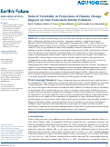 Cover page: Natural Variability in Projections of Climate Change Impacts on Fine Particulate Matter Pollution