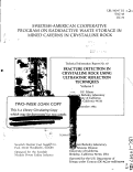 Cover page: Fracture Detection in Crystalline Rock Using Ultrasonic Reflection Techniques Volume I