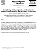 Cover page: Sensitivity of CO2 migration estimation on reservoir temperature and pressure uncertainty