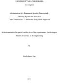 Cover page: Optimization of a Biomimetic Apatite Nanoparticle Delivery System for Non-viral Gene Transfection - a Simulated Body Fluid Approach