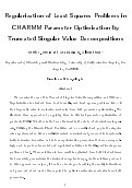 Cover page: Regularization of least squares problems in CHARMM parameter optimization by truncated singular value decompositions