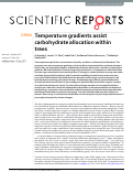 Cover page: Temperature gradients assist carbohydrate allocation within trees