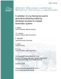 Cover page: A validation of a ray-tracing tool used to generate bi-directional scattering distribution functions for complex fenestration systems