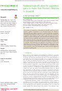 Cover page: Nonlinear trade-offs allow the cooperation game to evolve from Prisoner's Dilemma to Snowdrift