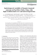 Cover page: Spatiotemporal variability of biogenic terpenoid emissions in Pearl River Delta, China, with high‐resolution land‐cover and meteorological data