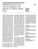 Cover page: Information search and decision making in the selection of family health care.