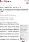 Cover page: Molecular and Microbial Microenvironments in Chronically Diseased Lungs Associated with Cystic Fibrosis