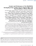 Cover page: Content and Performance of the MiniMUGA Genotyping Array: A New Tool To Improve Rigor and Reproducibility in Mouse Research