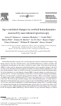 Cover page: Age-correlated changes in cerebral hemodynamics assessed by near-infrared spectroscopy