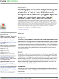 Cover page: Modeling epistasis in mice and yeast using the proportion of two or more distinct genetic backgrounds: Evidence for “polygenic epistasis”