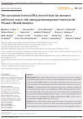 Cover page: The association between DXA‐derived body fat measures and breast cancer risk among postmenopausal women in the Women's Health Initiative