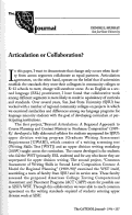 Cover page: Articulation or Collaboration?