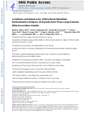 Cover page: Loneliness and depression: bidirectional mendelian randomization analyses using data from three large genome-wide association studies.