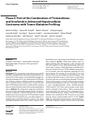 Cover page: Phase II Trial of the Combination of Temsirolimus and Sorafenib in Advanced Hepatocellular Carcinoma with Tumor Mutation Profiling.