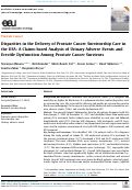Cover page: Disparities in the Delivery of Prostate Cancer Survivorship Care in the USA: A Claims-based Analysis of Urinary Adverse Events and Erectile Dysfunction Among Prostate Cancer Survivors.