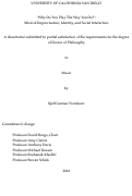 Cover page: ‘Why Do You Play The Way You Do?': Musical Improvisation, Identity, and Social Interaction