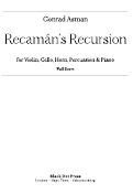 Cover page: Recamán's Recursion